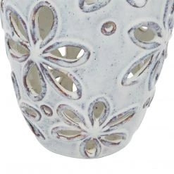 UMA Ceramic Vase With Flower Cutout Design (Various Sizes) Vases, Bottles, & Containers