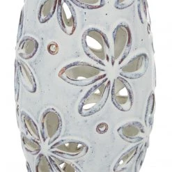 UMA Ceramic Vase With Flower Cutout Design (Various Sizes) Vases, Bottles, & Containers