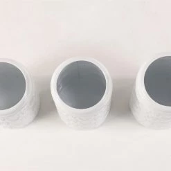 UMA Home Accents Metal Canisters With Wooden Lids, Set Of 3