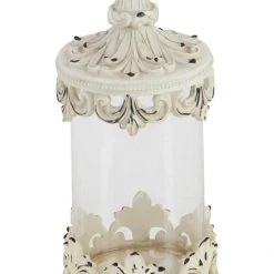 UMA Home Accents Polystone Glass Canister, Set Of 3