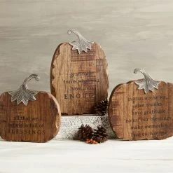 Mud Pie Pumpkin Plaque (Various Sizes)