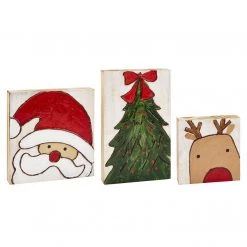 Mud Pie Home Accents Christmas Art Block (Various Styles)