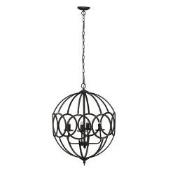 A&B Home Black Orb Chandelier Chandeliers