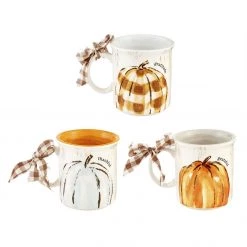 Mud Pie Pumpkin Mugs (Various Styles)