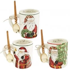 Mud Pie Santa Mug Set (Various Styles)
