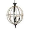 A&B Home Country-Style Fir Wood Chandelier