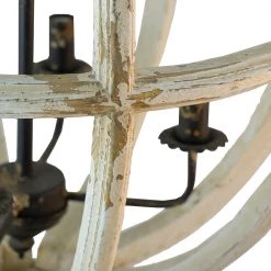 A&B Home Country-Style Fir Wood Chandelier