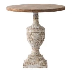 A&B Home Pedestal Side Table Accent Furniture