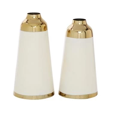 UMA Vases, Bottles, & Containers Metal Vases With Gold Accent (Various Sizes) 1 UMA Vases, Bottles, & Containers Metal Vases With Gold Accent (Various Sizes)