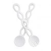 Mud Pie White Twisted Serving Set, Set Of 2