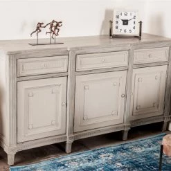 UMA White Pine Wood Farmhouse Cabinet