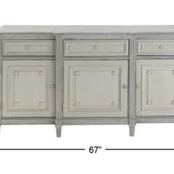 UMA White Pine Wood Farmhouse Cabinet