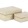 UMA Beige Mother Of Pearl Coastal Box (Various Sizes) Home Accents