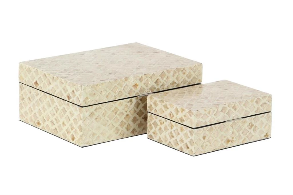 UMA Beige Mother Of Pearl Coastal Box (Various Sizes) Home Accents 1 UMA Beige Mother Of Pearl Coastal Box (Various Sizes) Home Accents