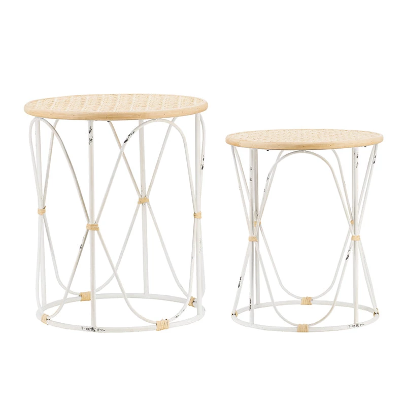 A&B Home Accent Furniture Bamboo Accent Tables, Set Of 2 1 A&B Home Accent Furniture Bamboo Accent Tables, Set Of 2
