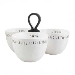 Mud Pie Triple Snack Dish