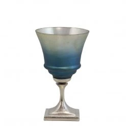 Import Collection Hira Glass Urn, Blue (Various Sizes) Vases, Bottles, & Containers