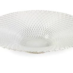 Imax Decorative Trays & Risers White Glass Patterned Bowl