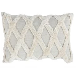 Classic Home Caro Pillow, Natural/Ivory