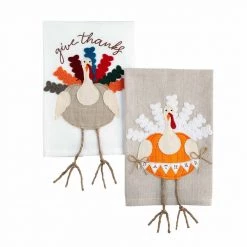 Mud Pie Turkey Dangle Leg Towel (Various Styles)