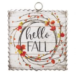 Round Top Collection Hello Fall Wreath Mini Gallery Print