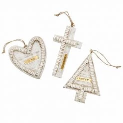 Mud Pie Beaded Plaque Ornament (Various Styles)