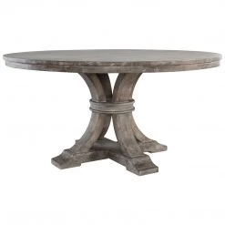 Classic Home Athena 60" Round Pedestal Dining Table Dining Tables