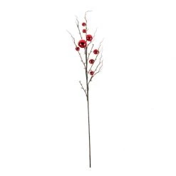 K&K Interiors 36" Red Jingle Bell Stem Christmas Florals