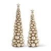 K&K Interiors Christmas Ball Cone Tree, Gold (Various Sizes)