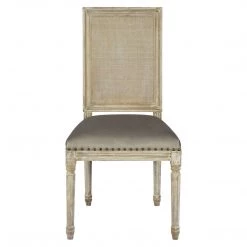 Forty West Designs Dining Chairs Square Maxwell Side Chair, Cottage White/Ash