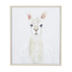 UMA Cosmopolitan White Alpaca Framed Wall Art
