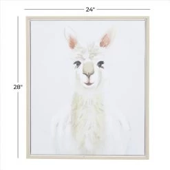 UMA Cosmopolitan White Alpaca Framed Wall Art