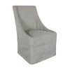 Classic Home Warwick Upholstered Rolling Dining Chair, Gray Dining Chairs