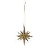 K&K Interiors Glittered Star Ornament, Gold (Various Sizes)