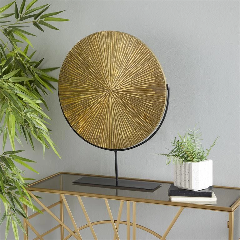 UMA Home Accents Cosmopolitan Gold Metal Contemporary Sculpture 1 UMA Home Accents Cosmopolitan Gold Metal Contemporary Sculpture