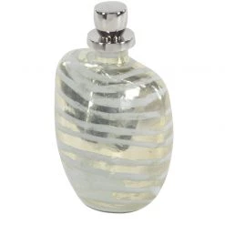 UMA Home Accents Striped Glass Bottle, Small
