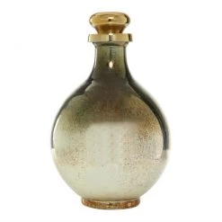 UMA Home Accents Gold Glass Contemporary Decorative Jar