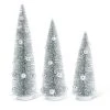 K&K Interiors Pewter Bottle Brush Trees With Silver Ball (Various Sizes)
