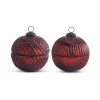 K&K Interiors Large Mercury Glass Lidded Ornament Candle, Red (Various Styles) Ornaments