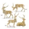 K&K Interiors Antique Gold Resin Deer (Various Styles) Christmas Home Decor