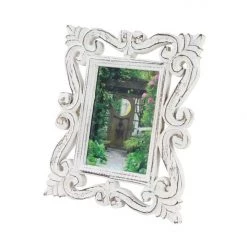 UMA Whitewashed Wooden Photo Frame
