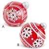 K&K Interiors Ornaments Red & White Resin LED Ornament With Timer (Various Styles)