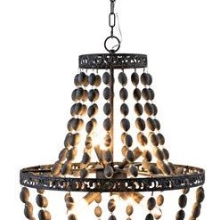 Imax Chandeliers Wood Bead Chandelier