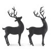 K&K Interiors Matte Black Deer (Various Styles) Christmas Home Decor