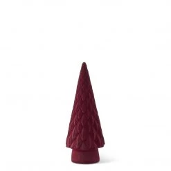 K&K Interiors Christmas Home Decor Burgundy Velvet Diamond Scallop Embossed (Various Sizes)