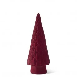 K&K Interiors Christmas Home Decor Burgundy Velvet Diamond Scallop Embossed (Various Sizes)