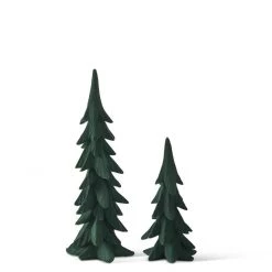 K&K Interiors Christmas Home Decor Dark Green Velvet Christmas Trees (Various Sizes)