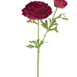American Best 24" Real Touch Open Ranunculus Stem, Red Floral Stems