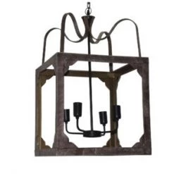 Crestview Square Metal Pendant Light