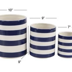 UMA Blue Ceramic Coastal Planter (Various Sizes)